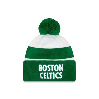 Boston Celtics Gorra | New Era NBA City Edition Pom Knit Beanie Mexico - Verdes